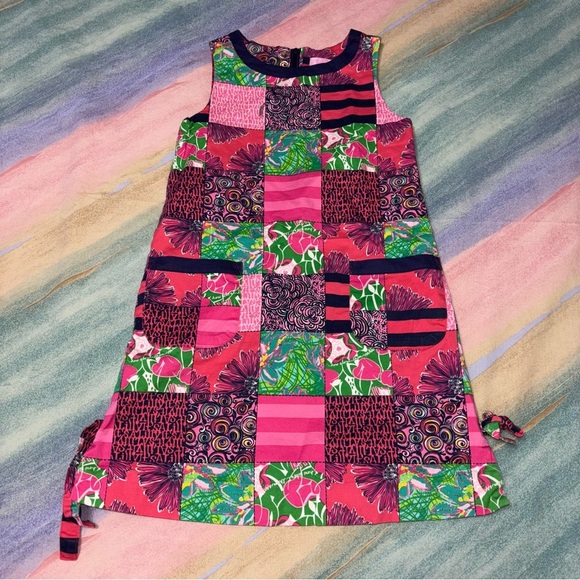 Lilly Pulitzer patch dress girls size 7 - Picture 1 of 5